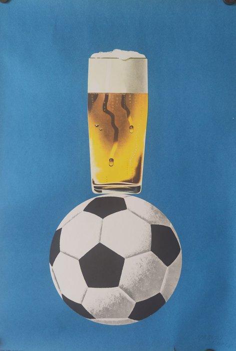 Herbert Leupin - Bier & Fussball - jaren 1950, Antiek en Kunst, Curiosa en Brocante