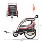 TRUUSK Kinderfietskar, 2-in-1, Joggerfunctie, Weerbestendig, Fietsen en Brommers, Fietsaccessoires | Aanhangers en Karren, Verzenden