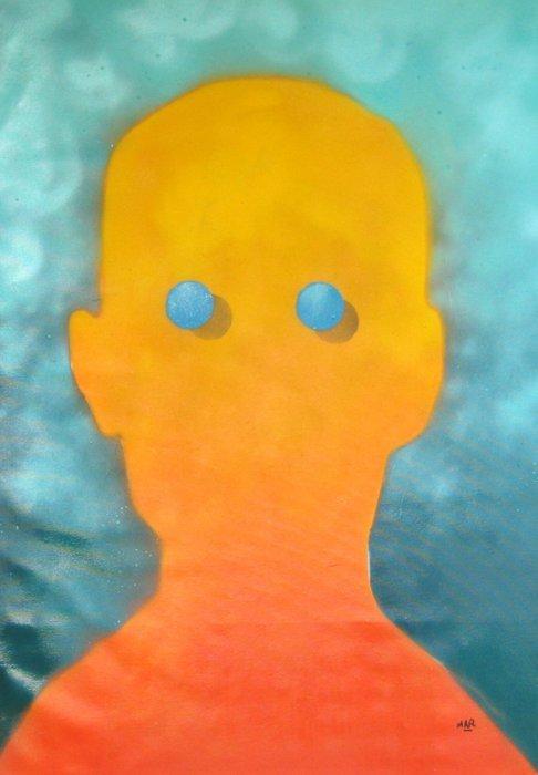 Mar (XX) - Orange Aura, Antiek en Kunst, Kunst | Schilderijen | Modern