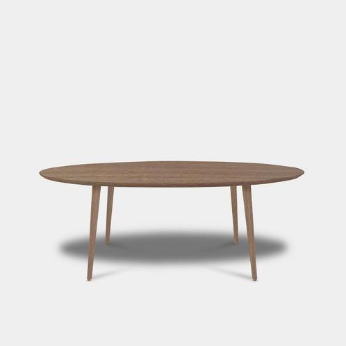 Tafel Ovaal Eikenhout  Konisch  140x90, Huis en Inrichting, Tafels | Eettafels