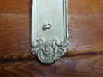 6 antieke deurklinken met bijbehorende platen - deurbeslag, Ophalen of Verzenden