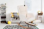 Aemely® Schommelstoel Relax - Wit Teddy, Blank Hout, Ophalen of Verzenden, Nieuw, Stoel(en)