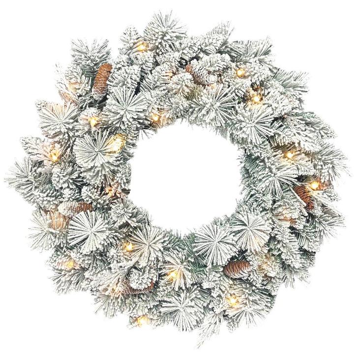Kerstkrans Met LED-lichtslinger, Dennenappels, Deurkrans Gro, Diversen, Kerst, Nieuw, Verzenden