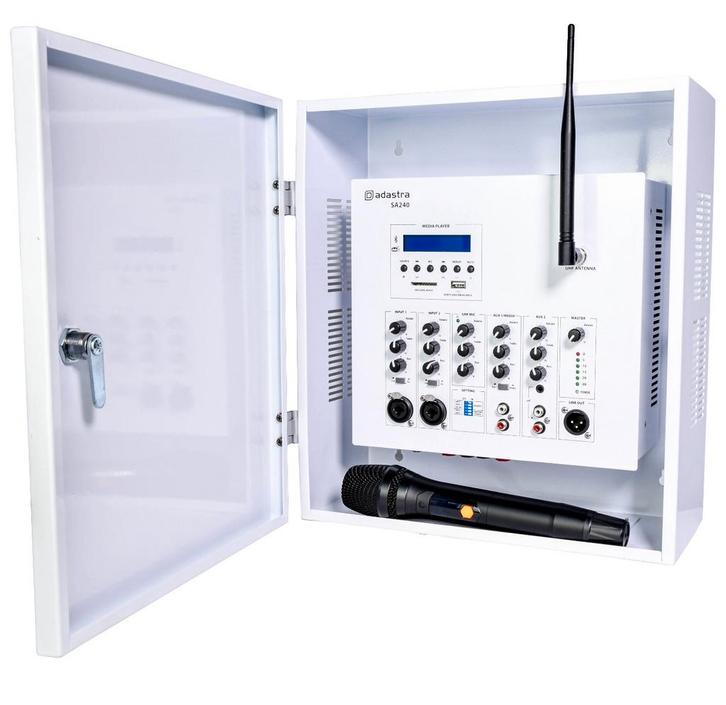 Adastra SA240 Wandversterker 100V Met UHF-microfoon En, Muziek en Instrumenten, Microfoons, Overige typen, Nieuw, Verzenden