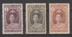 Ned. Indië 1923 Regeringsjubileum NR.164-166 (852), Postzegels en Munten, Postzegels | Nederlands-Indië en Nieuw-Guinea, Nederlands-Indië