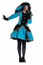 Zwarte Piet Dame Madrid Turq-Zwart - XS, Verzenden, Nieuw