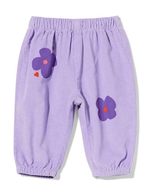 HEMA Babybroek corduroy bloemen paars, Kinderen en Baby's, Babykleding | Overige, Nieuw, Verzenden