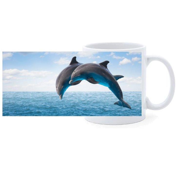 Beker - 2 Dolfijnen in Sprong NIEUW, Huis en Inrichting, Keuken | Servies, Nieuw, Ophalen of Verzenden