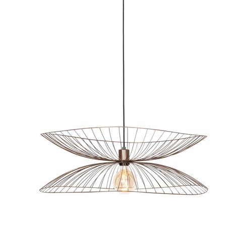 Smart hanglamp donkerbrons met dubbele kap incl. Wifi G95 -, Huis en Inrichting, Lampen | Hanglampen, Nieuw, Overige materialen