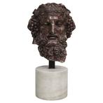 Buste, Testa di Bacco in marmo rosso antico - 68 cm - Marmer, Antiek en Kunst, Antiek | Keramiek en Aardewerk