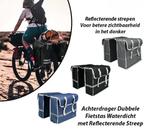 Achterdrager Dubbele Fietstas Waterdicht met Reflecterende, Fietsen en Brommers, Fietsaccessoires | Fietstassen, Verzenden, Nieuw