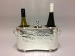 Wijnkoeler - Wijnkoeler voor twee flessen met een vak voor, Antiek en Kunst