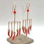 Oorbellen - 14 karaat Roségoud Koraal - Koraal, Nieuw