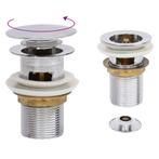 vidaXL Afvoer pop-up met overloop 6,4x6,4x9,1 cm, Verzenden, Nieuw