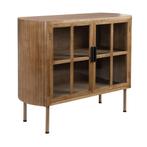 *WOONWINKEL* Retro Dressoir Hout Met Glas, Verzenden, Nieuw