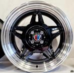 17 inch 4x100 YKW Wheels Y7673 Alpina Gloss Black Machined, Auto-onderdelen, Banden en Velgen, Nieuw, Ophalen of Verzenden