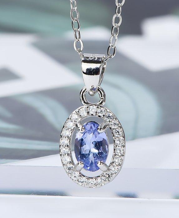 Zonder minimumprijs - Ketting met hanger Zilver - 0.53ct., Sieraden, Tassen en Uiterlijk, Antieke sieraden