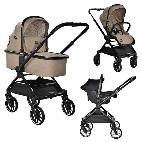 Lorelli Reya Brown 3-in-1 Kinderwagen incl. Autostoel, Kinderen en Baby's, Kinderwagens en Combinaties, Nieuw, Verzenden