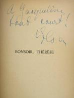 Signé; Elsa Triolet - Bonsoir Thérèse [Envoi signé à