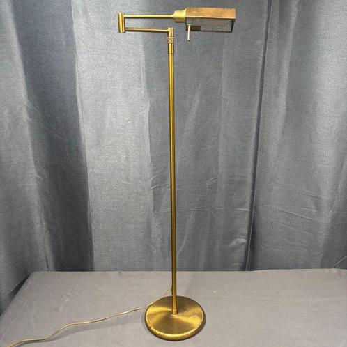 Swingarm vloerlamp - Polished brass - In-hoogte verstelbaar., Antiek en Kunst, Curiosa en Brocante