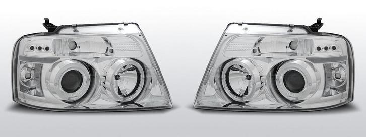 Koplampen Angel Eyes | Ford F150 MK11 2004-2008 | chroom, Auto-onderdelen, Verlichting, Nieuw, Ford, Verzenden