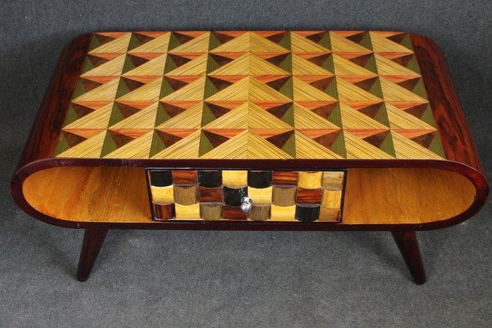 Salontafel - Hout - Ingelegd bijzettafeltje, Antiek en Kunst, Kunst | Designobjecten