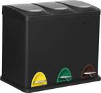 Afvalemmer - pedaalemmer - prullenbak - 3 compartimenten -, Huis en Inrichting, Woonaccessoires | Prullenbakken, Verzenden, Nieuw