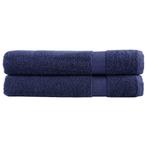 vidaXL Handdoeken SOLUND 2 st 600 g/m² 100x200 cm, Verzenden, Nieuw, Blauw