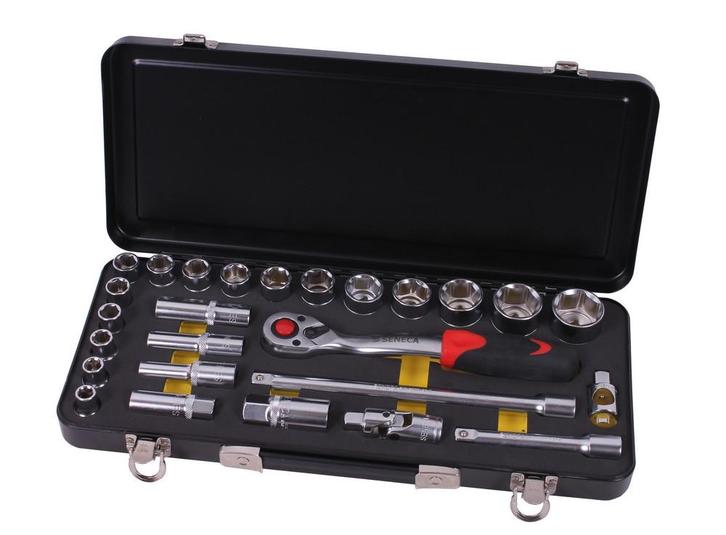 Doppenset - 1/2 Duims Aansluiting - 26 Delig - Doppendoos -, Doe-het-zelf en Verbouw, Gereedschap | Handgereedschap, Nieuw, Ophalen of Verzenden