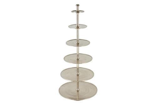 Etagere ABSTRACT 180cm 6 trays silver - 44475, Huis en Inrichting, Woonaccessoires | Vazen, Ophalen of Verzenden