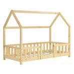 Kinderbed Sisimiut huisbed 140x70 cm houtkleurig [en.casa], Kinderen en Baby's, Kinderkamer | Bedden, Verzenden, Nieuw
