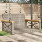 vidaXL Schommelbank 63x62x40 cm poly rattan grijs, Tuin en Terras, Tuinbanken, Verzenden, Nieuw, Rotan