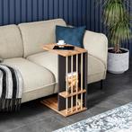 [en.casa] Bijzettafel Siikainen laptoptafel op wielen 44x29x, Huis en Inrichting, Tafels | Bijzettafels, Verzenden, Nieuw