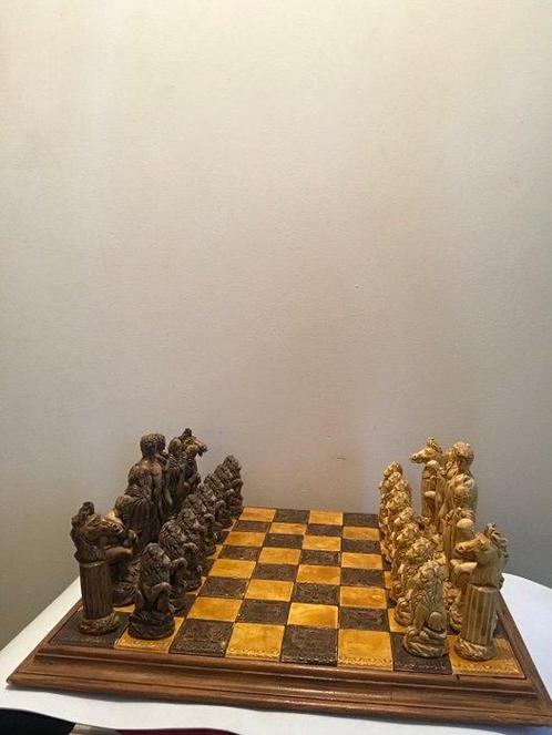 chess set antique - Schaakspel, Antiek en Kunst, Curiosa en Brocante
