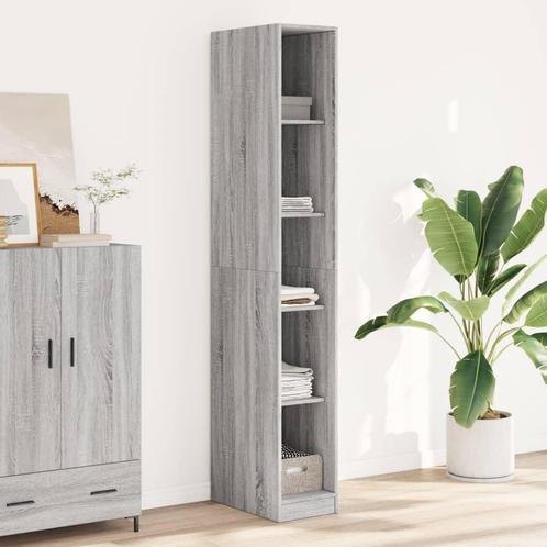 vidaXL Kledingkast 30x50x200 cm bewerkt hout grijs sonoma, Huis en Inrichting, Kasten | Kledingkasten, Nieuw, Verzenden