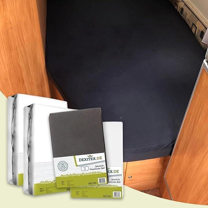 Textielpakket Frans bed - 2 moltons met 2 hoeslakens - links, Huis en Inrichting, Slaapkamer | Beddengoed, Hoeslaken of Sloop