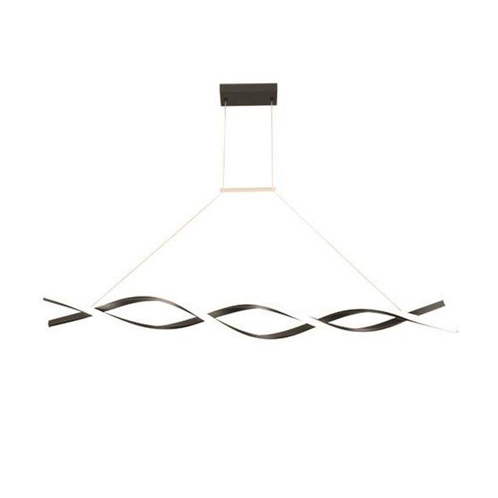 Moderne Hanglamp Zwart | 37W | Kono | 120cm, Huis en Inrichting, Lampen | Hanglampen, Nieuw, 50 tot 75 cm, Ophalen of Verzenden
