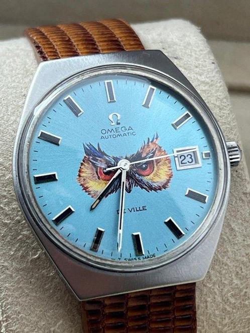 Omega - De Ville Owl Hand Painting Automatic Vintage -, Sieraden, Tassen en Uiterlijk, Horloges | Heren