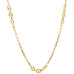 Gouden collier anker en koffieboon 40 cm 18 krt, Ophalen of Verzenden, Nieuw