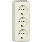 Gira wandcontactdoos + RA 3-voudig opbouw creme - 478912, Ophalen of Verzenden, Nieuw