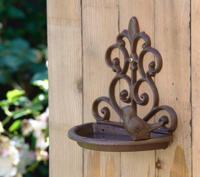 Vogelbad - Gietijzer - vogelsilo, Antiek en Kunst, Curiosa en Brocante