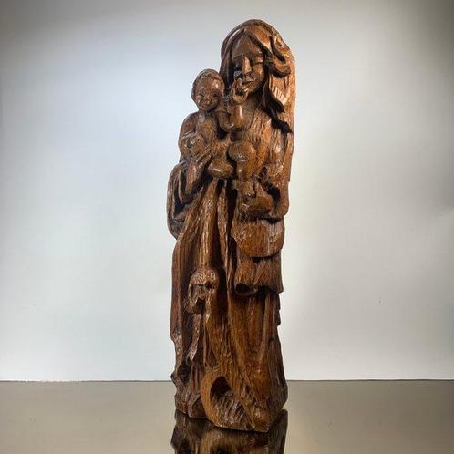 sculptuur, Heilige Madonna met kind - Frankrijk - 1800 - 53, Antiek en Kunst, Antiek | Boeken en Bijbels