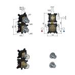 Inbouwdeel Douchethermostaat Hotbath Cobber Inbouw 2-weg, Ophalen of Verzenden, Nieuw, Kraan