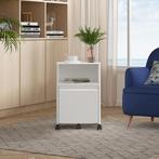 Ladekast Velvevn op wielen 54x40x36 cm wit [en.casa], Verzenden, Nieuw in verpakking