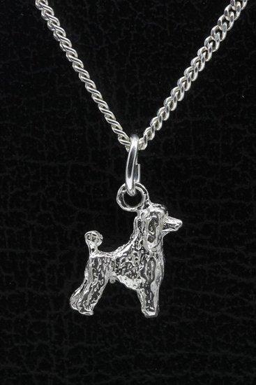Zilveren Dwergpoedel caniche nain ketting hanger - klein, Sieraden, Tassen en Uiterlijk, Kettinghangers, Verzenden