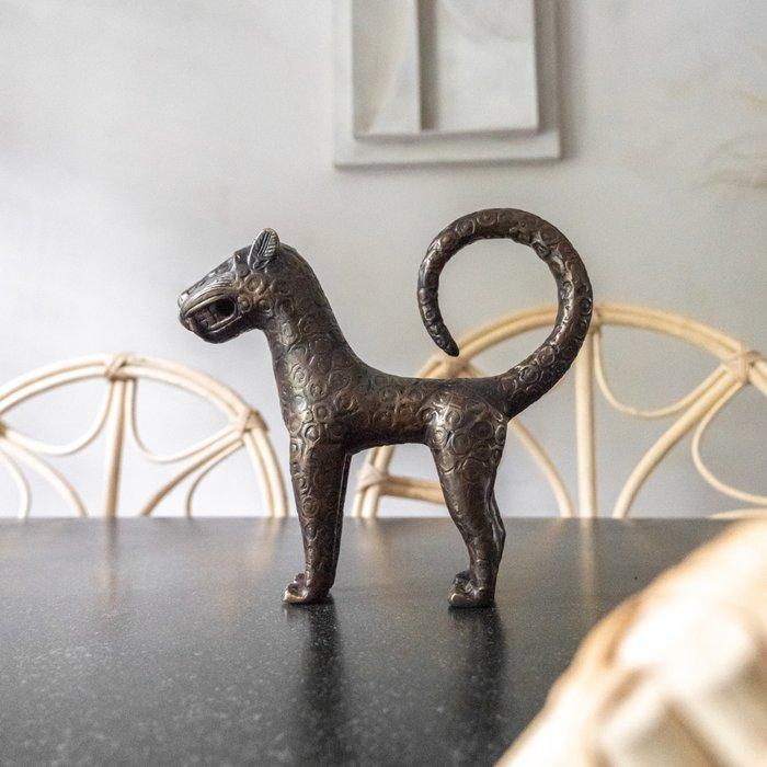 sculptuur, African bronze - Benin Leopard Sculpture - Edo -, Antiek en Kunst, Kunst | Designobjecten