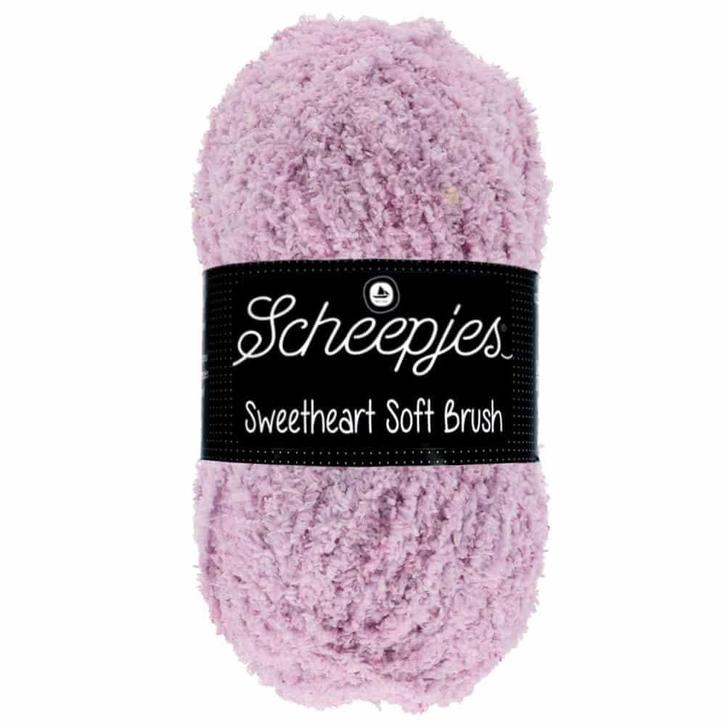 Scheepjes Sweetheart Soft Brush 100g - Roze/Paars, Hobby en Vrije tijd, Breien en Haken, Nieuw, Verzenden