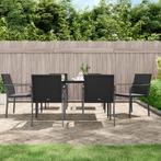 vidaXL 7-delige Tuinset met kussens poly rattan en staal, 6 zitplaatsen, Nieuw, Tuinset, Verzenden
