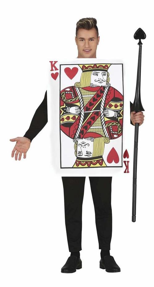 Harten Koning Kostuum L, Kleding | Heren, Carnavalskleding en Feestkleding, Nieuw, Verzenden