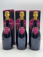 Gosset, Grand Rosé - Champagne Brut - 3 Flessen (0.75 liter), Verzamelen, Nieuw